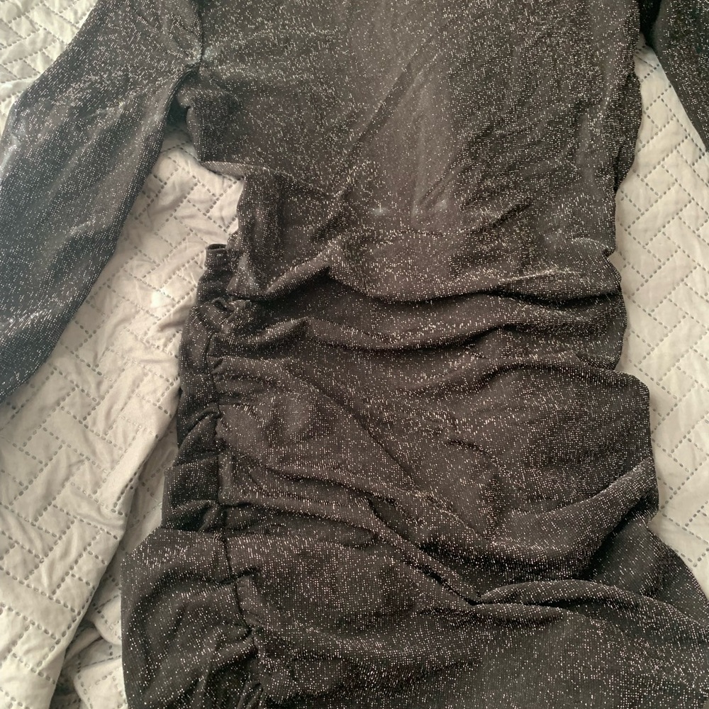 Elegant Black Glitter Dress